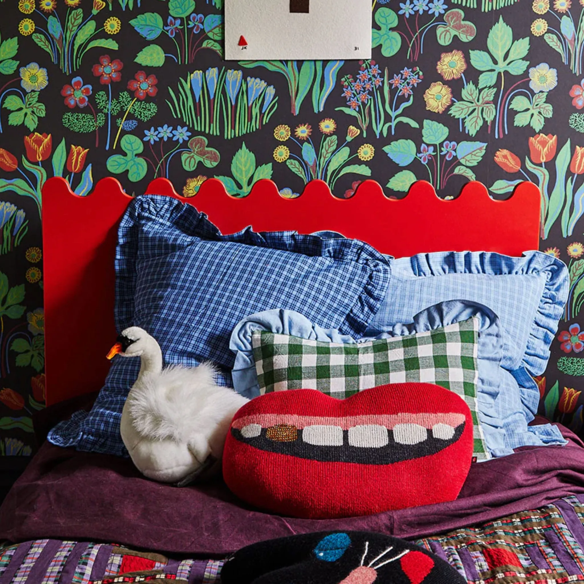 Oeuf Twin, Full & Queen Beds>Moss Twin Bed - Red