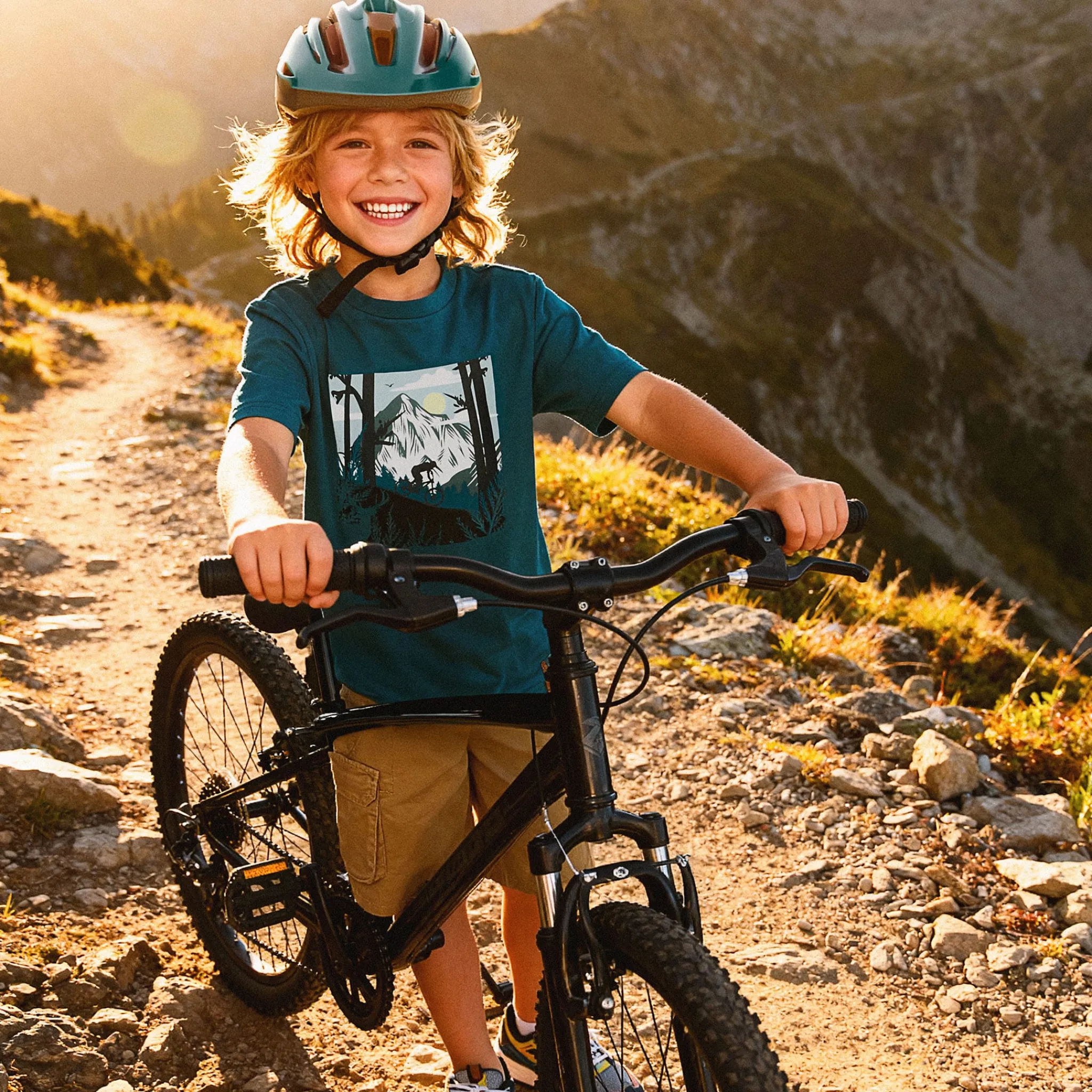 Kids/BOY Deux par Deux Tops>Mountain Boys T-shirt 3-6