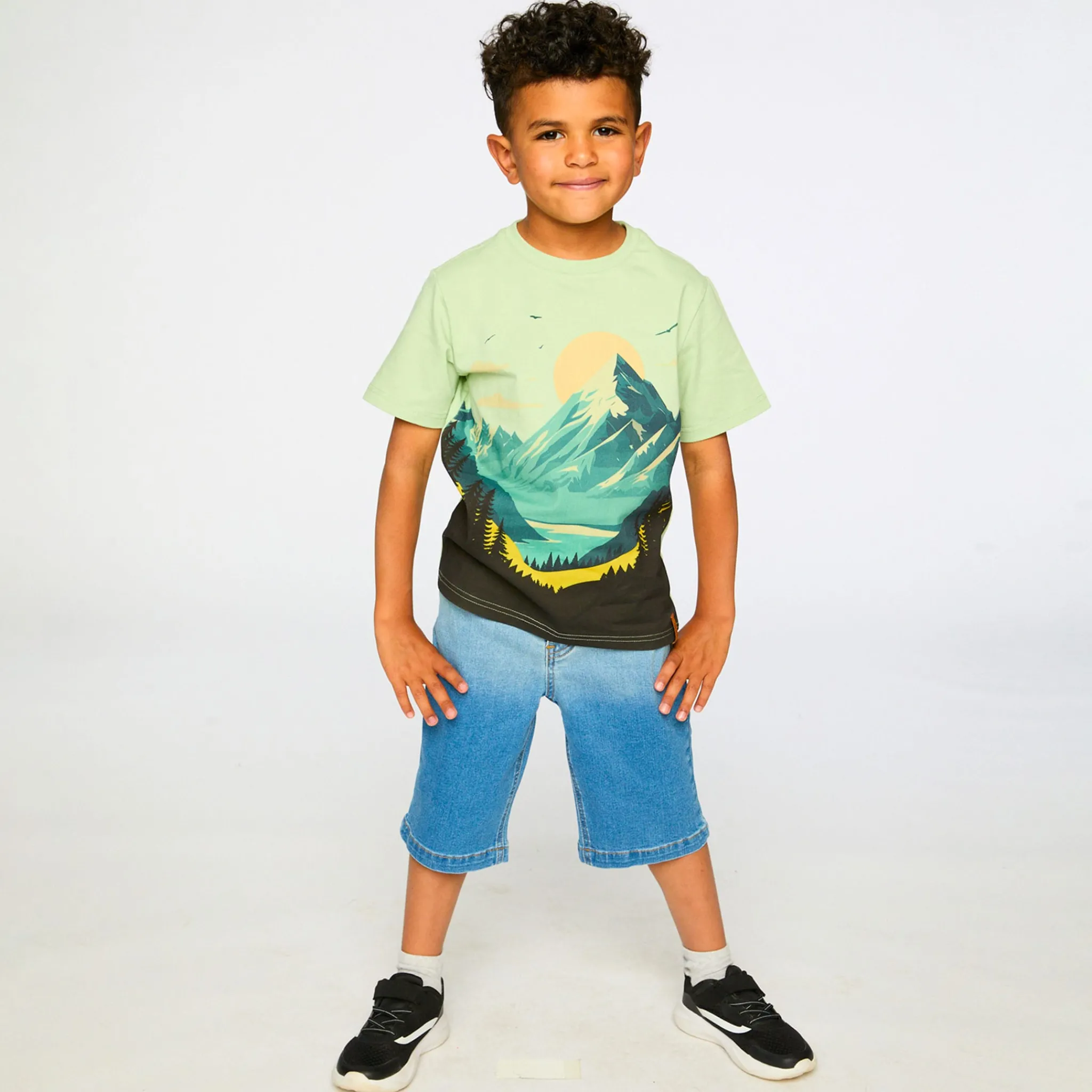 Kids/BOY Deux par Deux Tops>Mountain Boys T-shirt 3-6