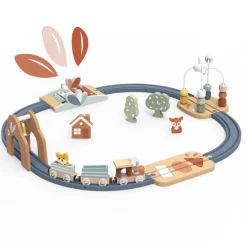 Kids Speedy Monkey Wooden Toys>Multi-Activity Railway Set