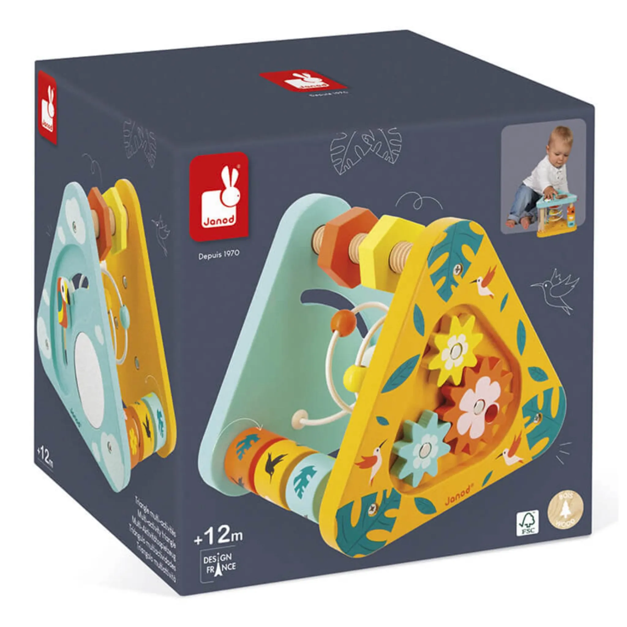 Kids Janod Multi-Activity Triangle - Tropik