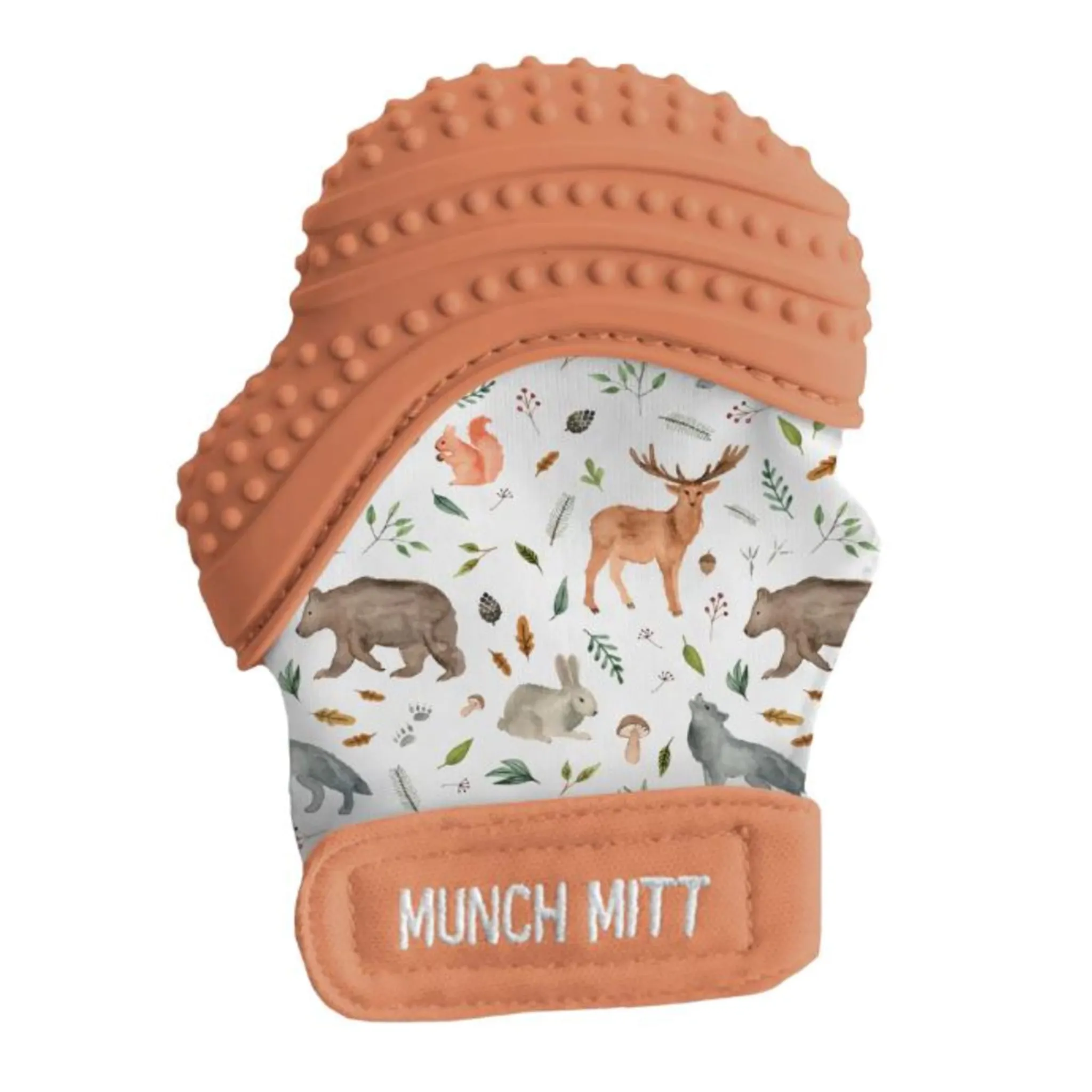 Munch Mitt Teething Toys>- Woodland Animals