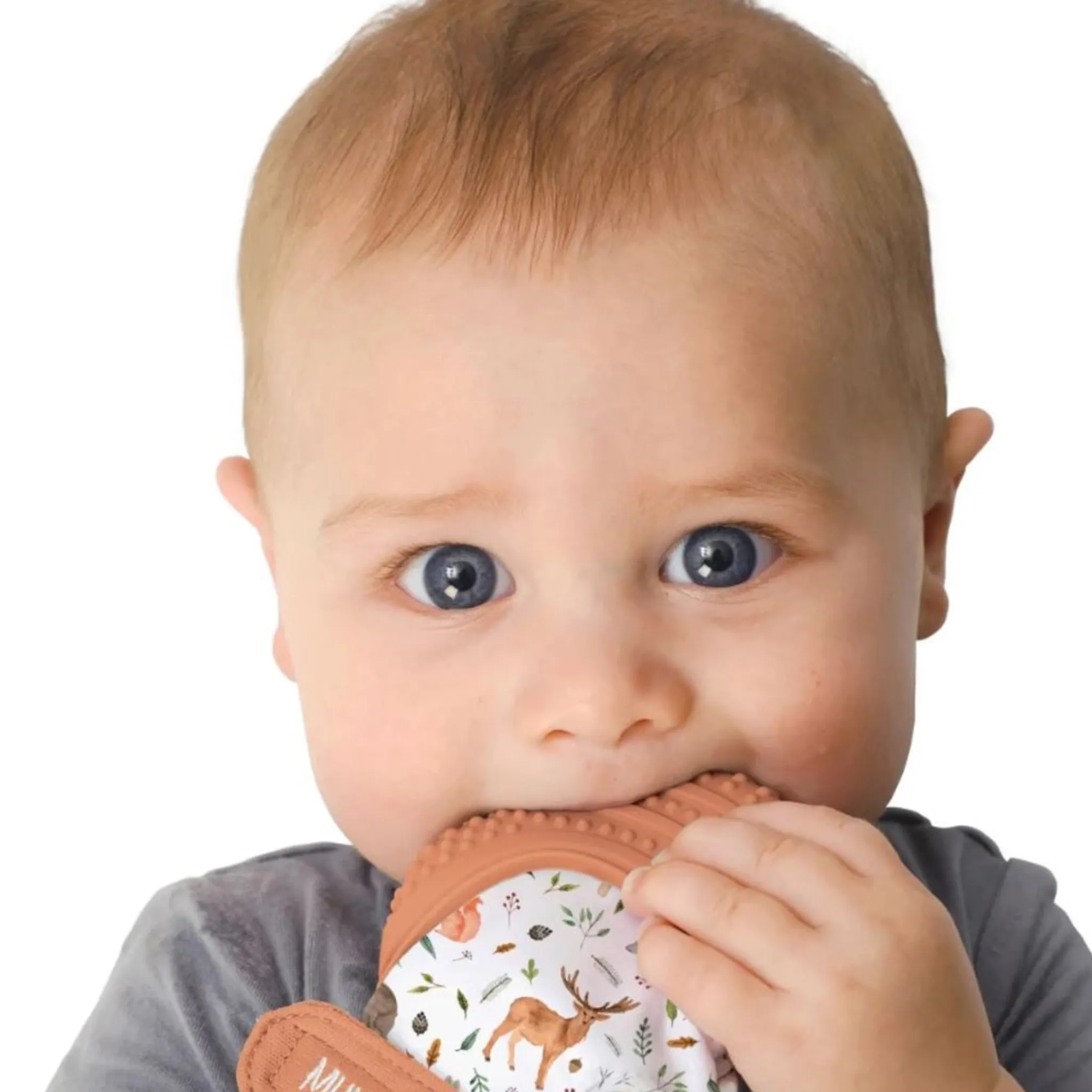 Munch Mitt Teething Toys>- Woodland Animals