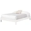 South Shore Munich Double Platform Bed on Legs - Pure White