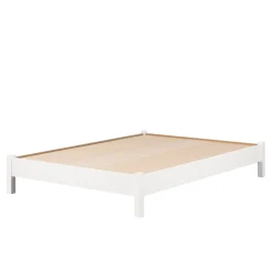 South Shore Munich Double Platform Bed on Legs - Pure White