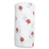 Kids Lulujo Blankets|Blankets>Mushroom-cotton Muslin Swaddl