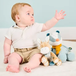 Kids Nattou Luminous & Musical Plush Toy|Musical Toys>Musical Cuddly Leo the donkey 9"