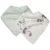 Loulou Lollipop Muslin Bandana Bib (2) - Hedgehog