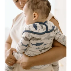 Loulou Lollipop Muslin Products|Bibs>Muslin Bandana Bib Set - Sharks