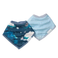 Loulou Lollipop Muslin Products|Bibs>Muslin Bandana Bib Set-Stargas