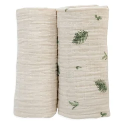 Kids House of Elia Blankets|Blankets>Muslin Blanket (2) - Fern