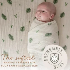Kids House of Elia Blankets|Blankets>Muslin Blanket (2) - Fern