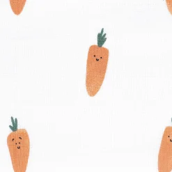 Kids Perlimpinpin Muslin Blanket - Carrots