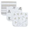 Piccolo Bambino Breastfeeding|Nursing Covers>Muslin Burp Cloth 3-pack - Bear