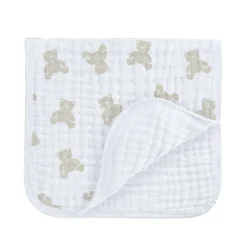 Piccolo Bambino Breastfeeding|Nursing Covers>Muslin Burp Cloth 3-pack - Bear
