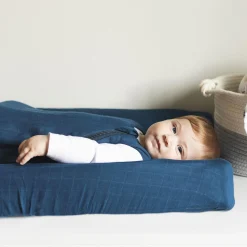 Perlimpinpin Muslin Changing Pad - Navy
