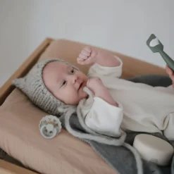 Mushie Changing Tables|Changing Pad Covers>Muslin Changing Pad Cover - Taupe
