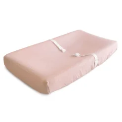 Mushie Muslin Changing Pad Cover - Blush