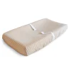 Mushie Muslin Changing Pad Cover - Natural Stripe