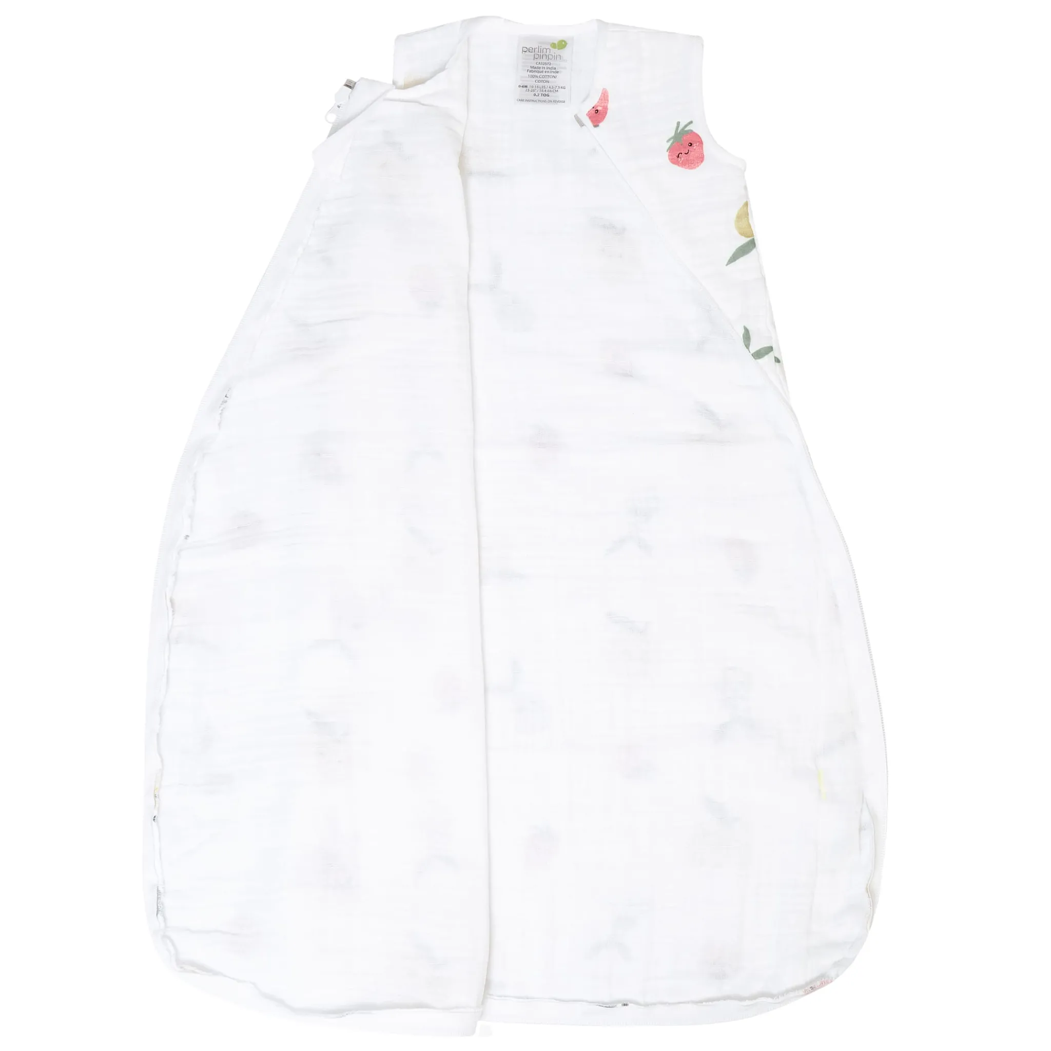 Perlimpinpin Sleep Bags|Pyjamas>Muslin Sleep Bag 0-36 months - Fruits