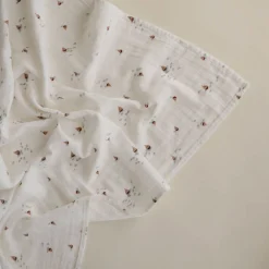 Kids Mushie Muslin Swaddle Blanket - Boats