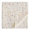 Kids Mushie Muslin Swaddle Blanket - Smiley