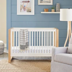 Million Dollar Baby Cribs & Mattresses|Cribs & Mattresses>Nantucket 3-in-1 Convertible Crib with Toddler Bed Conversion Kit - Warm White / Honey
