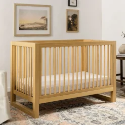 Namesake Nantucket 3-in-1 Convertible Crib with Toddler Bed Conversion Kit - Honey