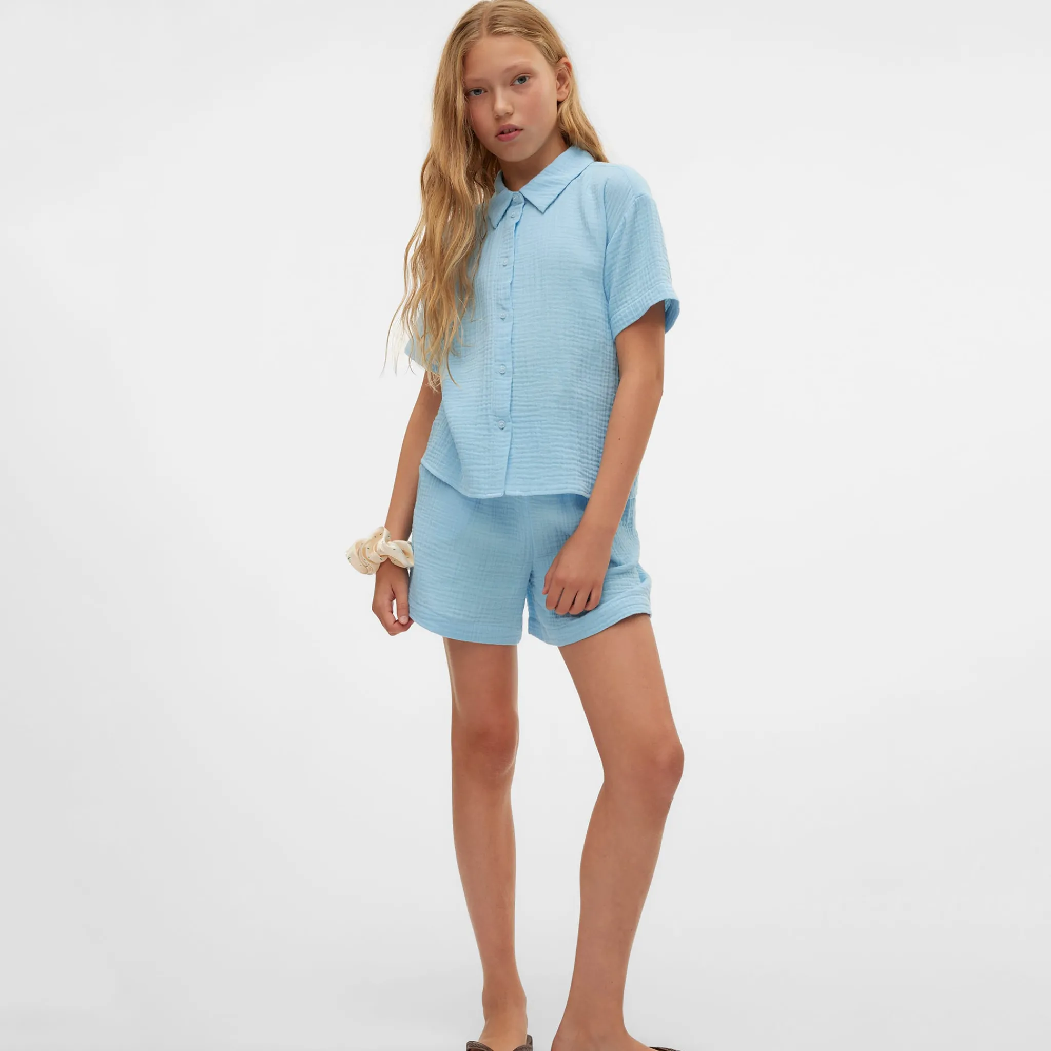 Kids Vero Moda Natali Crop Shirt 8-14y