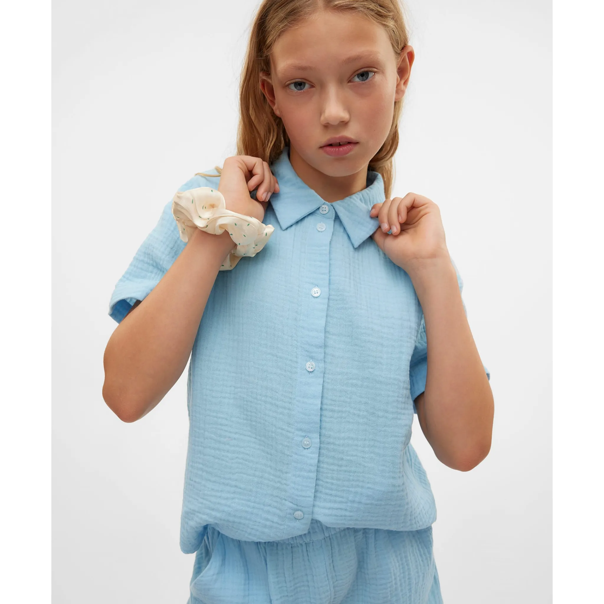 Kids Vero Moda Natali Crop Shirt 8-14y