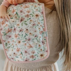 Copper Pearl Natalie Flower Burp Cloths Set