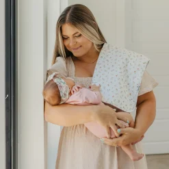 Copper Pearl Natalie Flower Burp Cloths Set