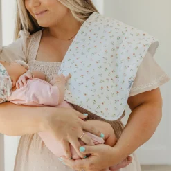 Copper Pearl Natalie Flower Burp Cloths Set