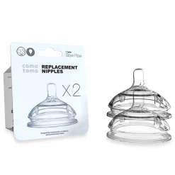 Como Tomo Natural Silicone Nipple 0-3m - Slow Flow
