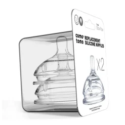 Como Tomo Natural Silicone Nipple 0-3m - Slow Flow