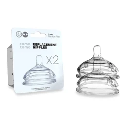 Como Tomo Natural Silicone Nipple 3m+ - Medium Flow