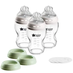 Tommee Tippee Natural Start 3-IN-1Glass Bottle, Cup or Jar Set