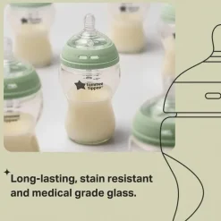 Tommee Tippee Natural Start 3-IN-1Glass Bottle, Cup or Jar Set