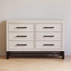 Franklin et Ben Storage Furniture>Newbern 6-Drawer Assembled Dresser - White Driftwood