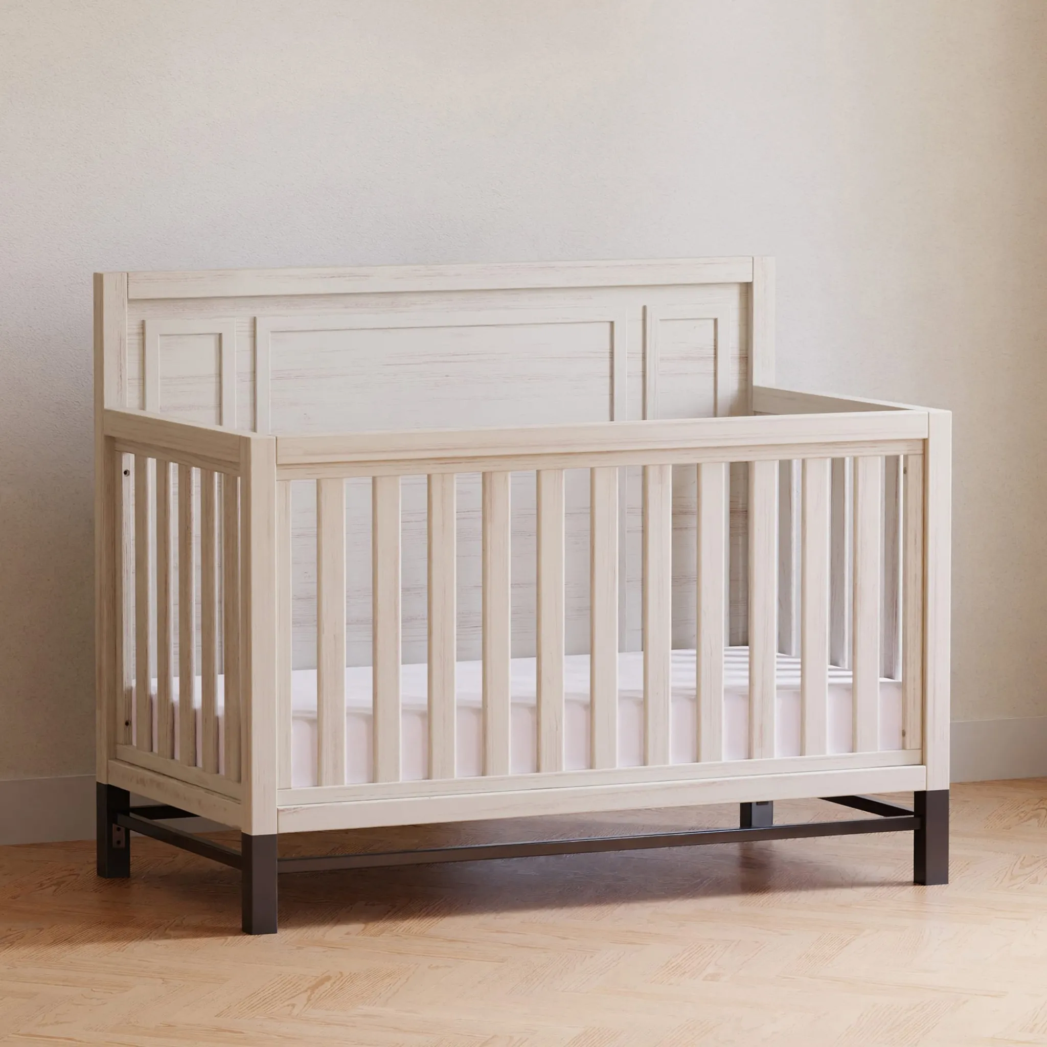 Franklin et Ben Cribs & Mattresses|Cribs & Mattresses>Newbern 4-in-1 Convertible Crib - White Driftwood