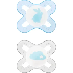 Mam Baby Pacifiers & Clips|Pacifiers & Clips>Newborn Anatomical Pacifier (2) - Blue