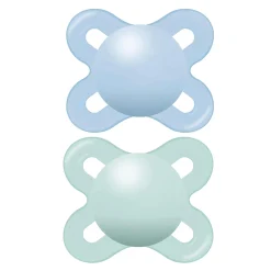 Mam Baby Pacifiers & Clips|Pacifiers & Clips>Newborn Anatomical Pacifier Matte (2) - Blue