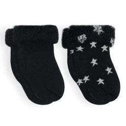 BOY Kushies Newborn Socks (2) - Terry Stars