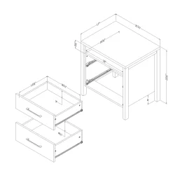 South Shore Nightstand - Gravity Natural Ash