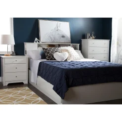 South Shore Nightstand Charging Station - Vito Pure White