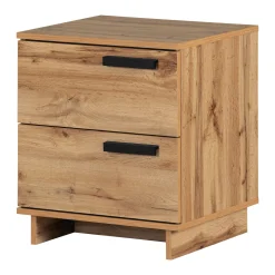 South Shore Nightstand with 2 Drawers - Cavalleri Nordik Oak