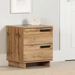 South Shore Nightstand with 2 Drawers - Cavalleri Nordik Oak