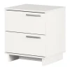 South Shore Nightstands>Nightstand with 2 Drawers - Cavalleri Pure White