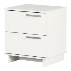 South Shore Nightstands>Nightstand with 2 Drawers - Cavalleri Pure White