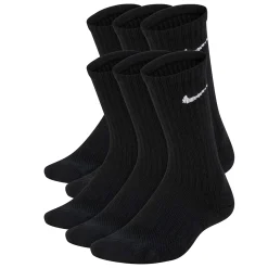 Kids/BOY Nike Crew Socks (6) Sizes 7e-10e